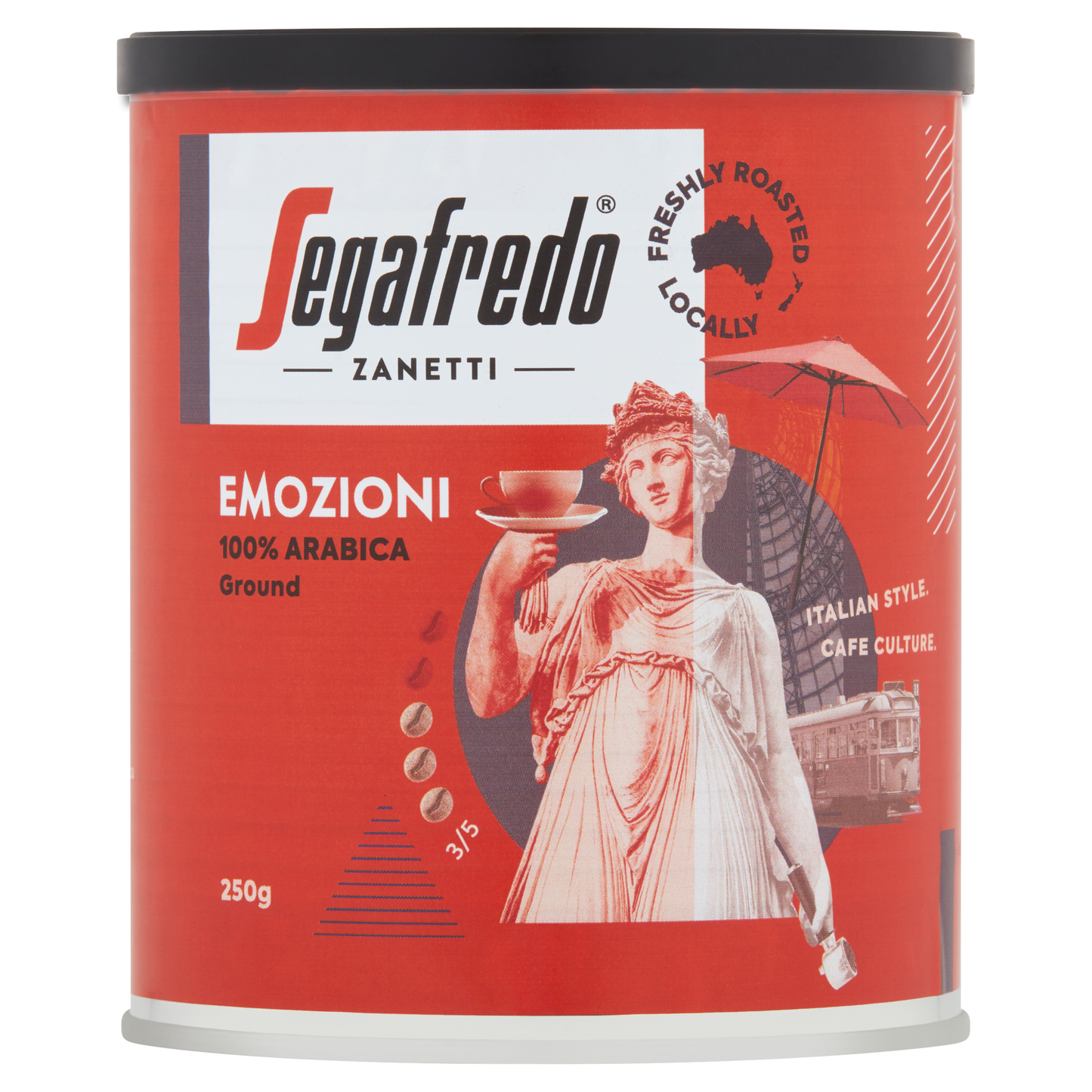 Segafredo Zanetti Emozioni 100% Arabica Roasted 250g Ground Coffee