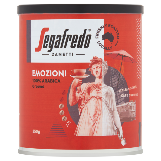 Segafredo Zanetti Emozioni 100% Arabica Roasted 250g Ground Coffee